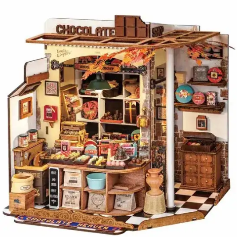 Конструктор 3D міні-будинок Robotime Rolife Henry's Chocolate DG174